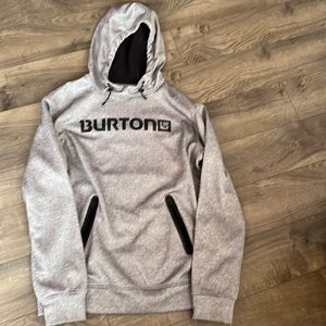 Mens Burton dri-fit hoodie grey size large